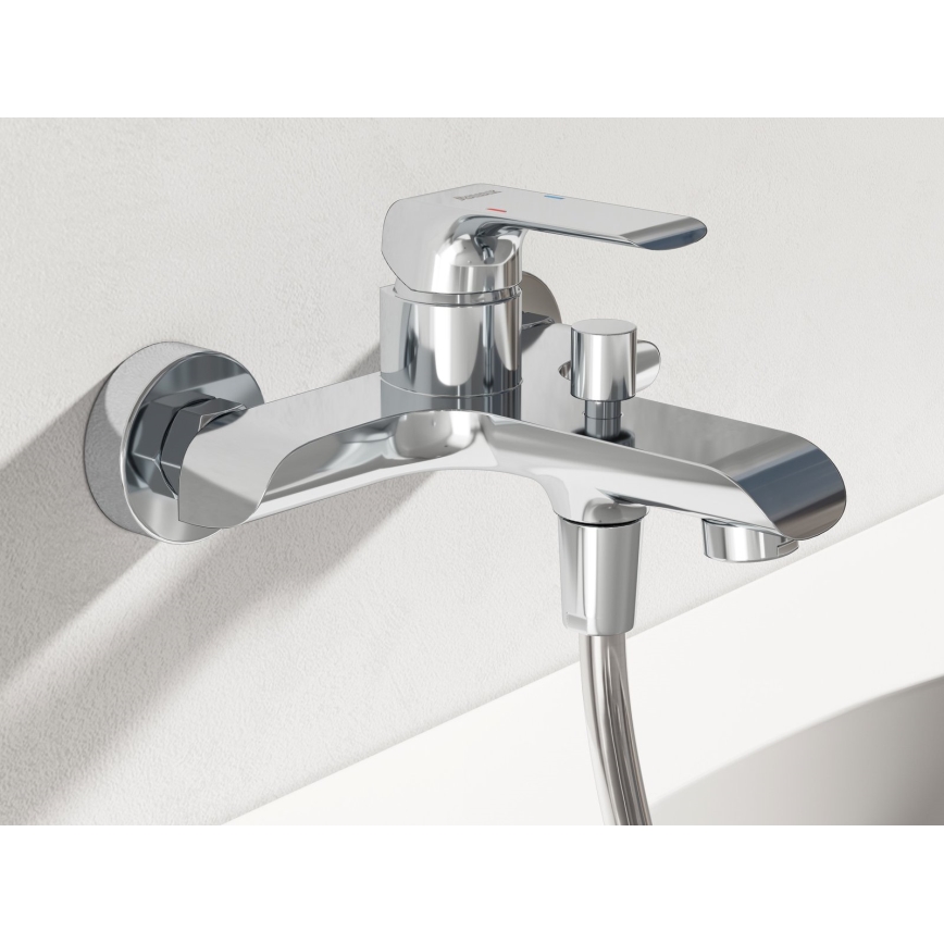 Ravak X07S113 - Juego de bañera con grifo FLAT cromado brillante