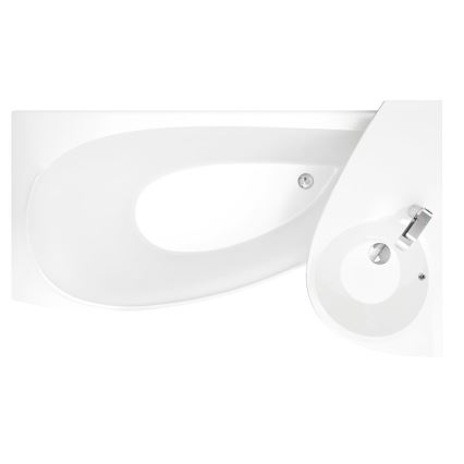 Ravak XJ1L1100000 - Lavabo suspendido AVOCADO 85x45 cm mármol fundido/blanco