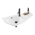 Ravak XJ1P1100000 - Lavabo suspendido AVOCADO 85x45 cm, mármol fundido/blanco