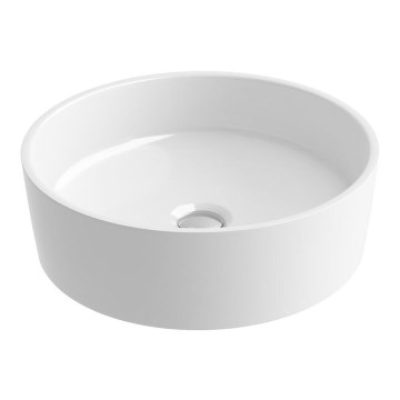 Ravak XJX01140001 - Lavabo sobre encimera UNI de 40 cm de diámetro, cerámica/blanco