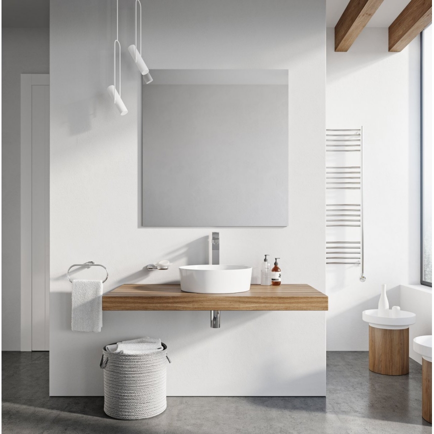 Ravak XJX01140002 - Lavabo sobre encimera UNI SLIM Ø 40 cm cerámica/blanco