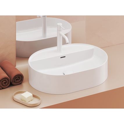 Ravak XJX01155003 - Lavabo para encimera CERAMIC SLIM 55x40 cm cerámica/blanco
