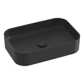 Ravak XJX0D155001 - Lavabo sobre encimera CERAMIC SLIM 55x37 cm cerámica/negro