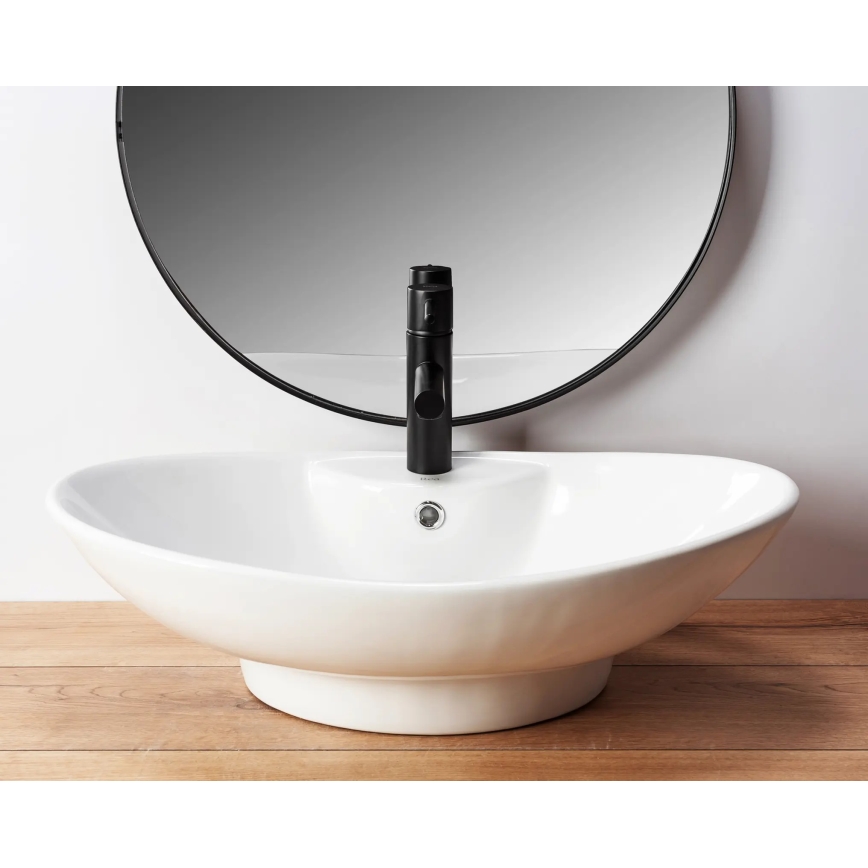REA-00692 - Lavabo sobre encimera ROSA 44x66 cm cerámica/blanco brillante