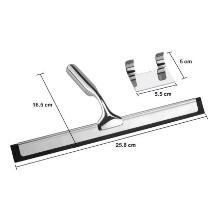 REA-70000 - Limpiacristales con soporte cromado brillante