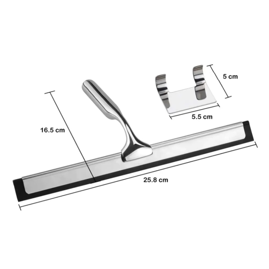 REA-70000 - Limpiacristales con soporte cromado brillante