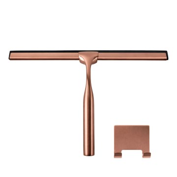 REA-72065 - Racleta para cristal con soporte, cobre cepillado