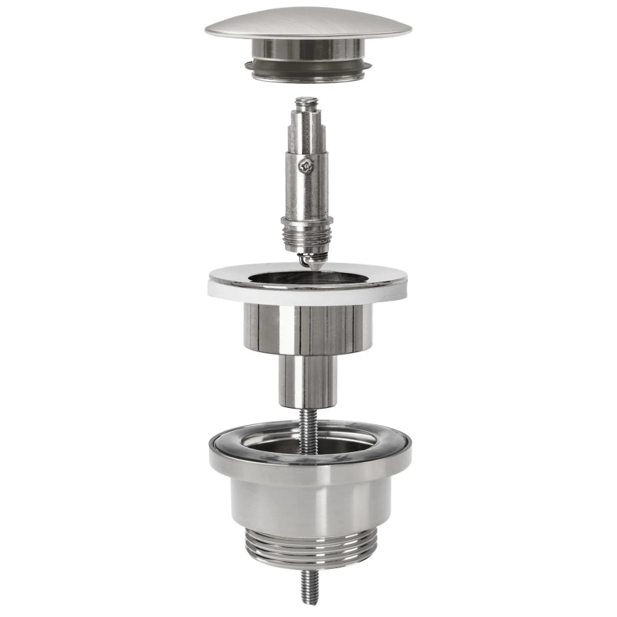 REA-A4400 - Sifón para lavabo con desagüe CLICK-CLACK Ø 6,4 cm, níquel