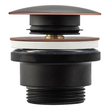 REA-A5218 - Válvula de desagüe CLICK-CLACK para lavabo Ø 6,4 cm, negro