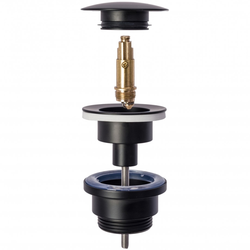 REA-A5218 - Válvula de desagüe CLICK-CLACK para lavabo Ø 6,4 cm, negro