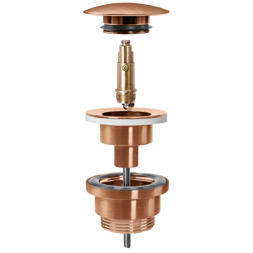 REA-A5632 - Válvula CLICK-CLACK para lavabo Ø 6,4 cm, cobre cepillado