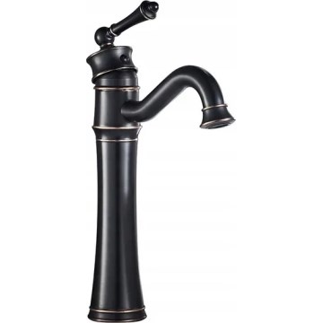 REA-B0227 - Grifo monomando para lavabo VINTAGE OLD RETRO 31 cm negro