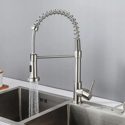 REA-B0417 - Grifo de fregadero con ducha extraíble COLIN 42,5 cm níquel
