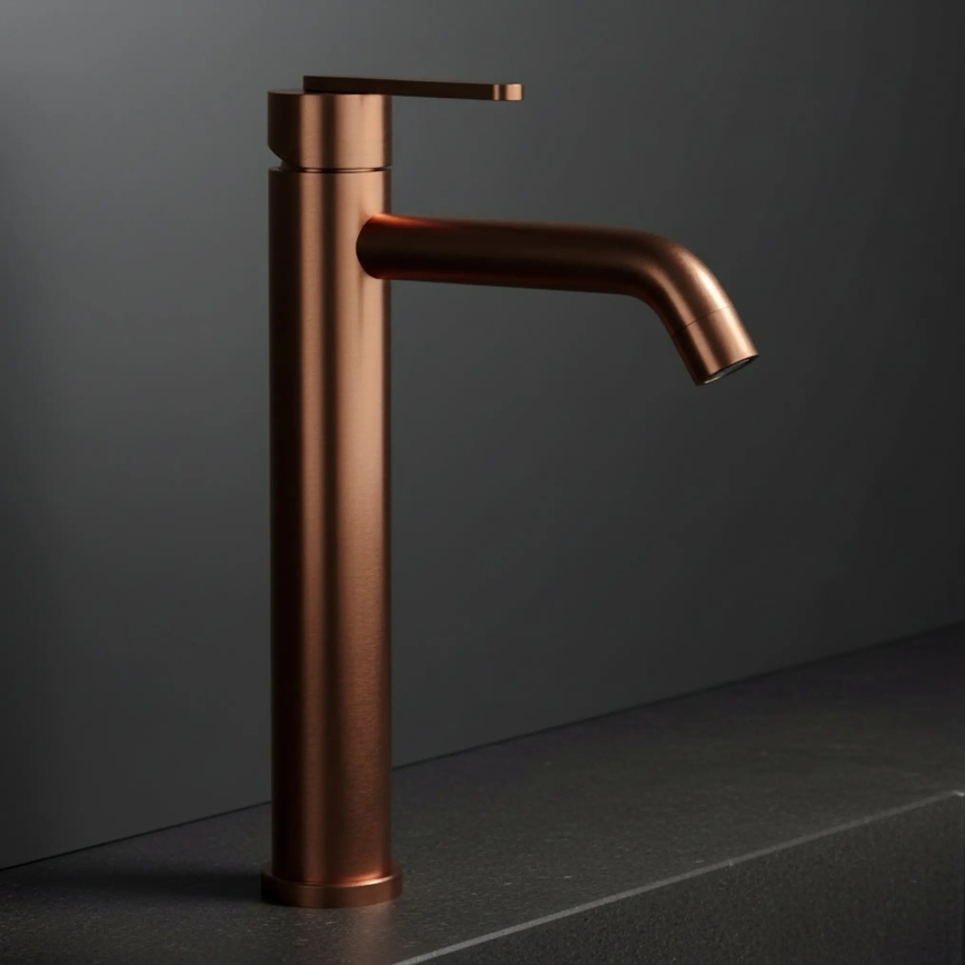 REA-B0971 - Grifo para lavabo ONTARIO 30 cm, cobre cepillado