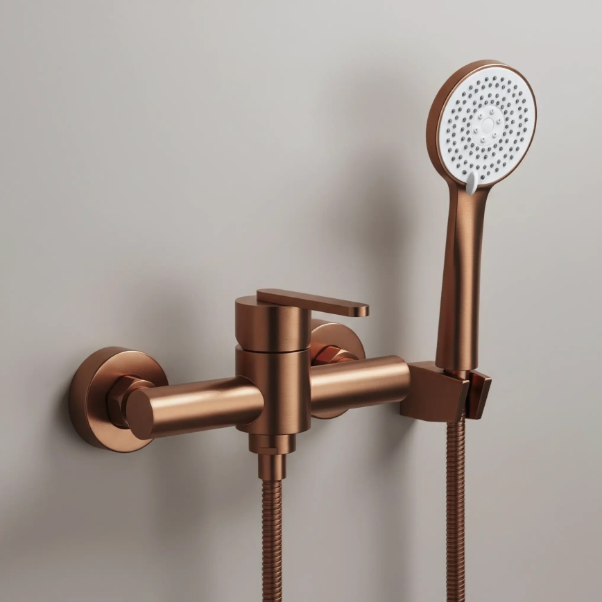 REA-B0974 - Set de ducha con grifo ONTARIO acabado en cobre