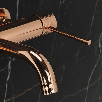 REA-B0980 - Conjunto de bañera LUNGO DIAMOND en cobre cepillado