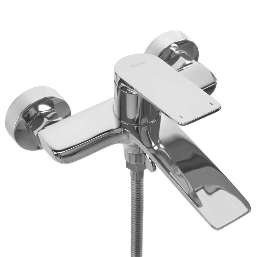 REA-B1156 - Set de grifería para bañera AVALON, cromo brillante