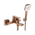 REA-B3007 - Juego de grifería para bañera ARGUS con acabado en cobre cepillado