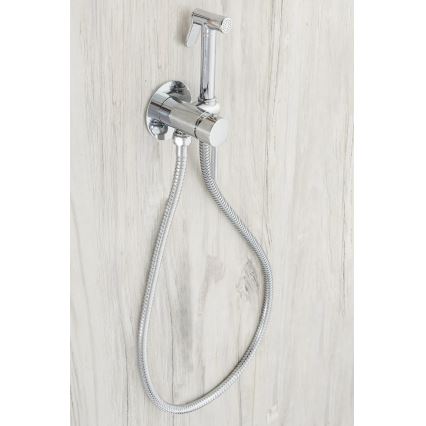 REA-B4106 - Grifo de bidé con rociador para instalación empotrada LUNGO, cromo brillante