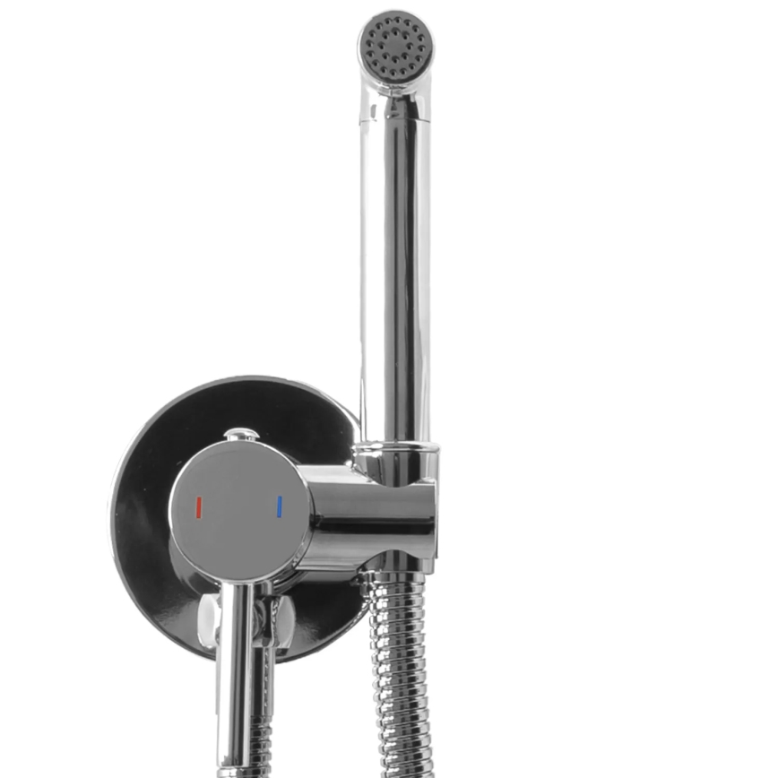 REA-B4106 - Grifo de bidé con rociador para instalación empotrada LUNGO, cromo brillante