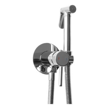 REA-B4106 - Grifo de bidé con rociador para instalación empotrada LUNGO, cromo brillante