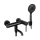 REA-B4240 - Juego para bañera CLIF negro mate