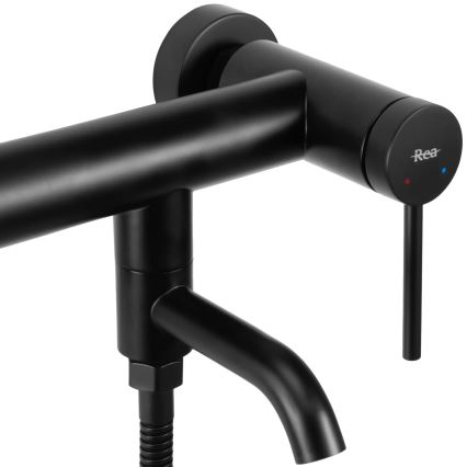 REA-B4240 - Juego para bañera CLIF negro mate