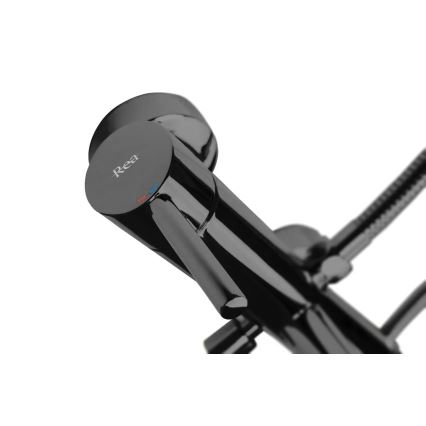 REA-B4422 - Set para bañera LUNGO negro brillante