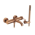 REA-B4567 - Juego de grifería para bañera LUNGO en cobre cepillado