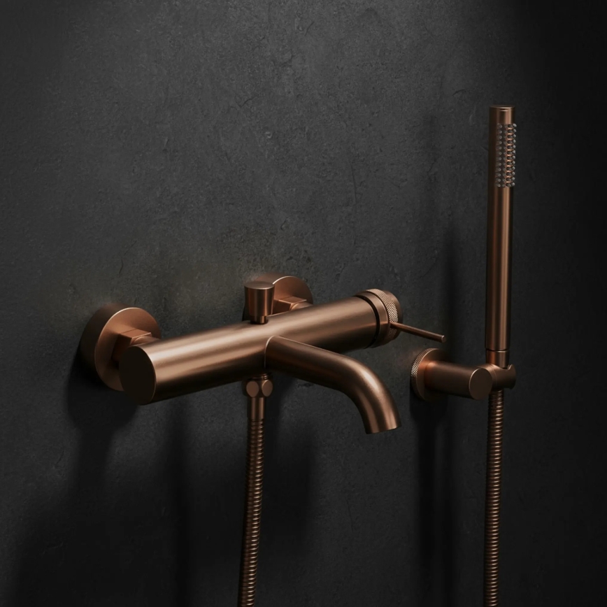 REA-B4567 - Juego de grifería para bañera LUNGO en cobre cepillado