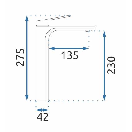 REA-B4896 - Grifo de lavabo MARCO 27,5 cm negro