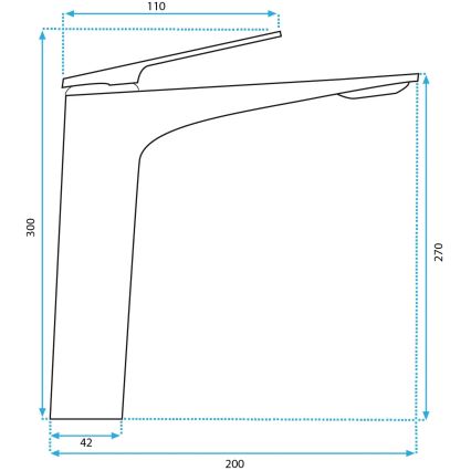 REA-B5060 - Grifo para lavabo AVALON 30 cm, cromo brillante