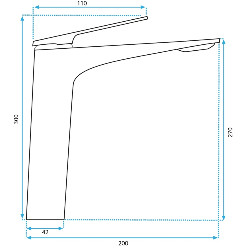 REA-B5060 - Grifo para lavabo AVALON 30 cm, cromo brillante