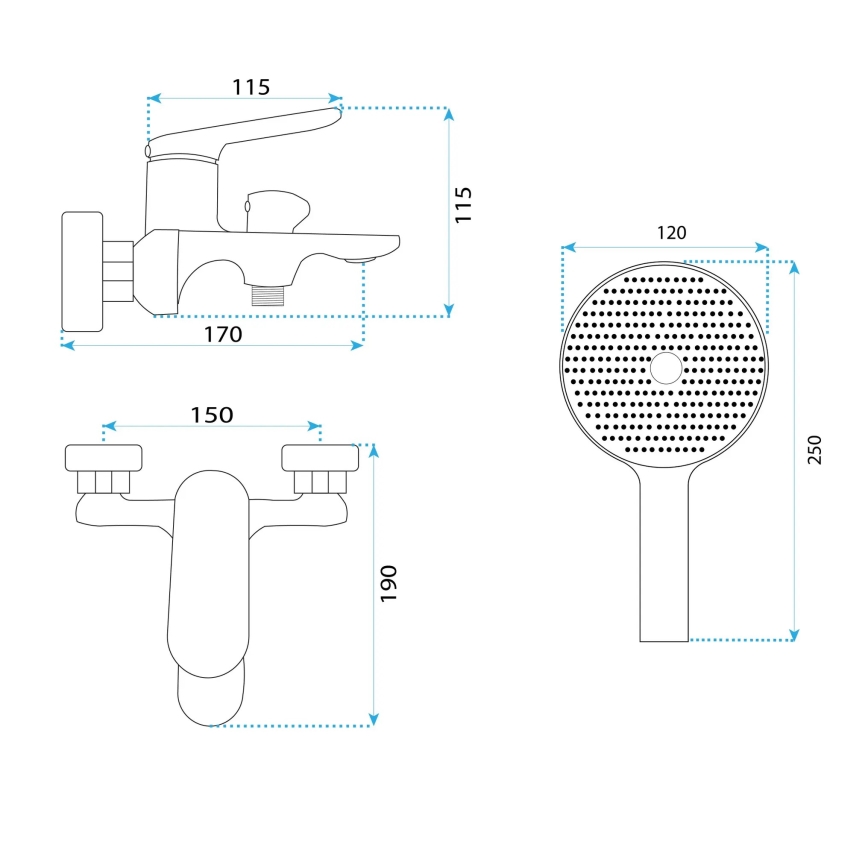 REA-B5063 - Conjunto para bañera MARCO titan