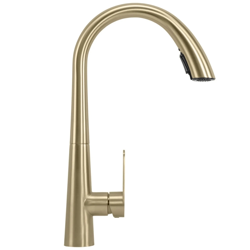 REA-B5312 - Grifo para fregadero con rociador extraíble ROSS 43 cm oro cepillado