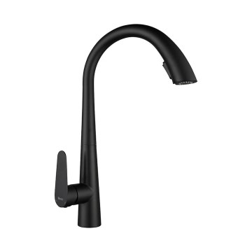 REA-B5313 - Grifo para fregadero con rociador extraíble ROSS 43 cm negro