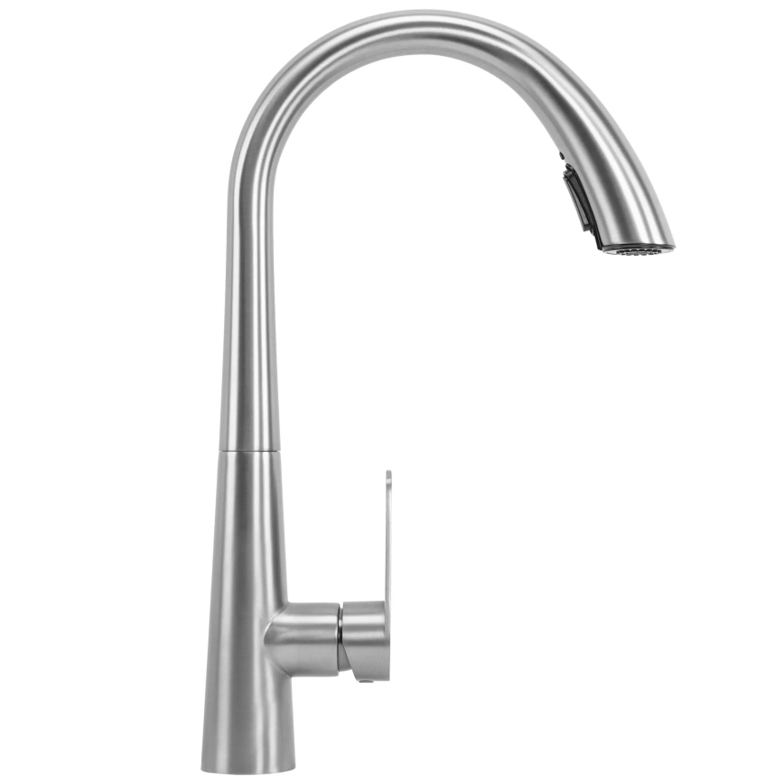 REA-B5314 - Grifo de fregadero con rociador extraíble ROSS 43 cm, níquel