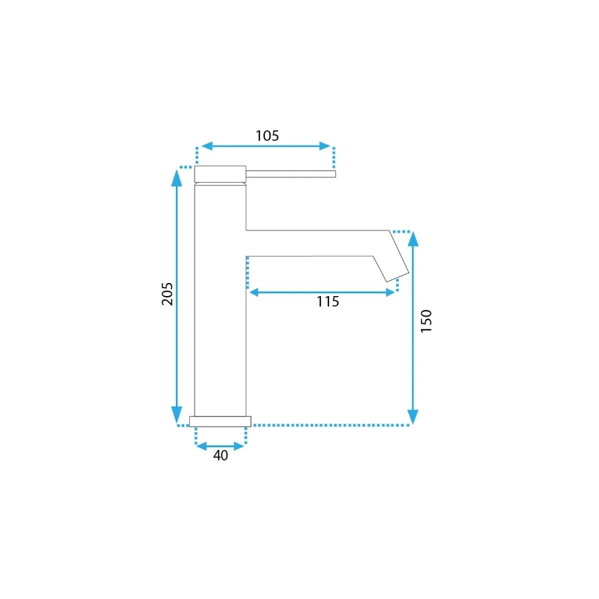 REA-B5316 - Grifo para lavabo FOSS 20,5 cm acabado en oro cepillado