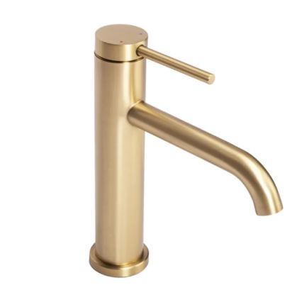 REA-B5323 - Grifo de lavabo CLIF 20,5 cm acabado en oro cepillado