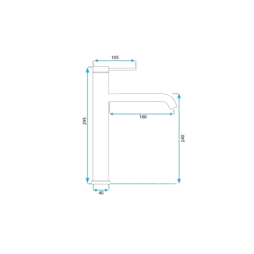 REA-B5330 - Grifo de lavabo CLIF 29,5 cm acabado níquel