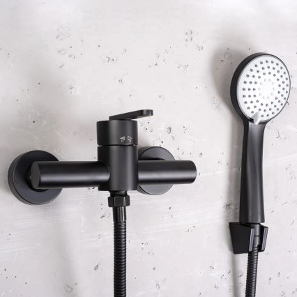 REA-B5500 - Juego de ducha con monomando ONTARIO negro