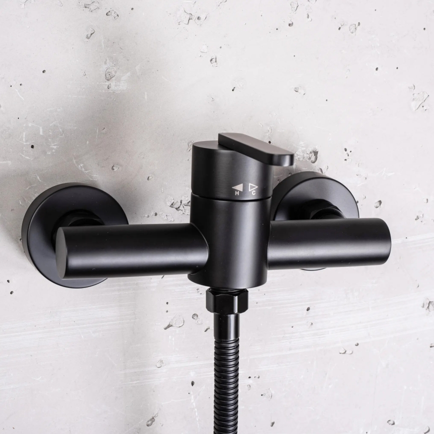 REA-B5500 - Juego de ducha con monomando ONTARIO negro