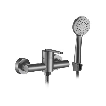 REA-B5503 - Set de ducha con grifería ONTARIO, acabado titanio