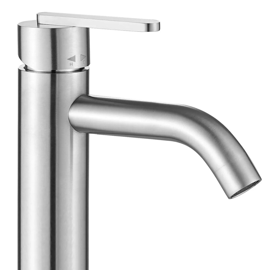 REA-B5510 - Grifo de lavabo ONTARIO 30 cm, acabado níquel