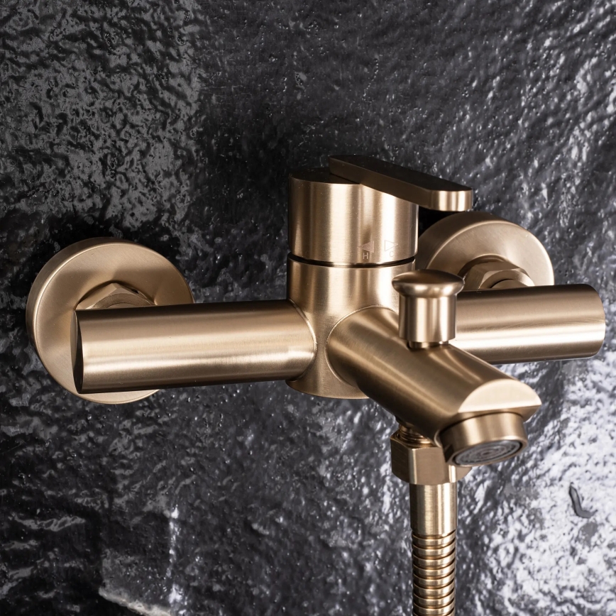REA-B5513 - Set de grifería para bañera ONTARIO oro cepillado