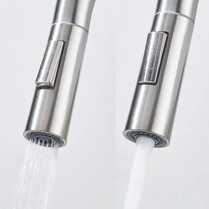 REA-B6330 - Grifo para fregadero FRESH con rociador extraíble, 45 cm, acabado níquel