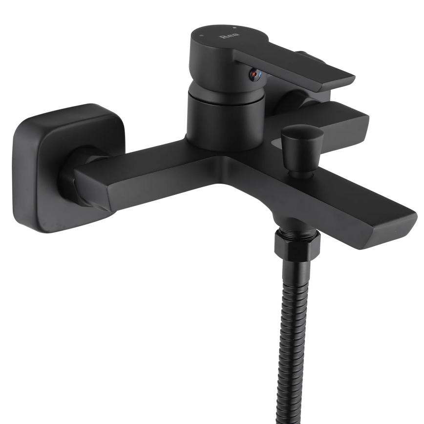 REA-B6407 - Juego para bañera ARGUS negro mate