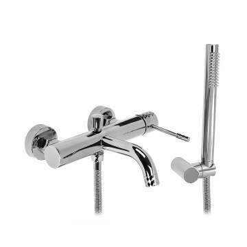 REA-B6447 - Juego de grifería para bañera LUNGO DIAMOND, acabado en cromo pulido