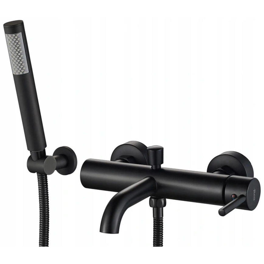REA-B6634 - Juego para bañera LUNGO negro mate