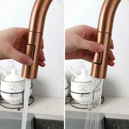 REA-B7436 - Grifo para fregadero con rociador extraíble y filtración ECO FRESH 37,5 cm, cobre